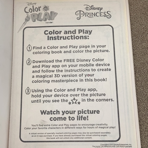 🧡 Disney Princess Color and Play coloring and activity book - Picture 2 of 3